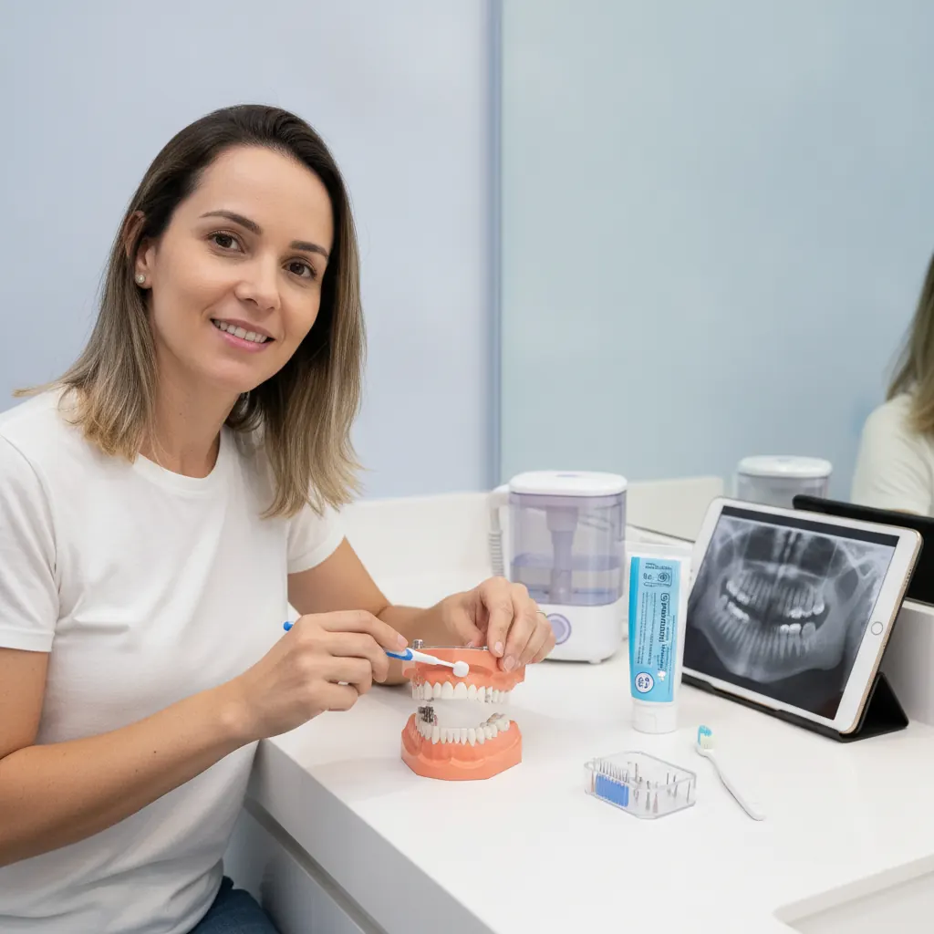 Como é feita a limpeza do implante dentário no dia a dia