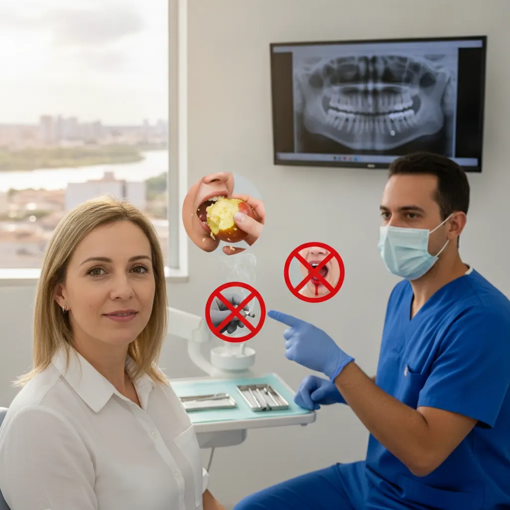 O que não pode fazer depois de colocar implante dentário